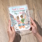 Henkilökohtainen Soul Sisters Ei sisaret veren, mutta sisaret sydämen akryyli plaketti Besties lahja talon sisustus