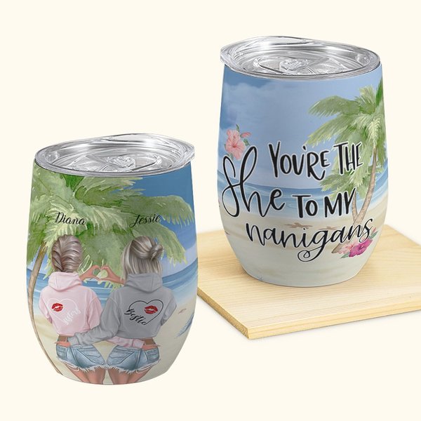 Vaso de Vino Personalizado Beach Girl You Are The 