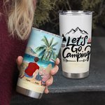 Citazioni personalizzate sul campeggio Andiamo in campeggio famiglia animali domestici 20 oz Tumbler per anniversario regalo di compleanno regalo di u