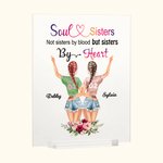 Henkilökohtainen Soul Sisters Ei sisaret veren, mutta sisaret sydämen akryyli Plaque Ystävyys lahja akryyli koristelu
