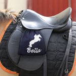 Funda para estribos de equitación personalizada con purpurina y nombre Juego de 2 fundas de protección equina Regalo de cumpleaños para los amantes de
