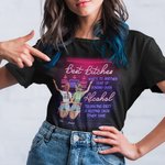 Maglietta personalizzata Best Bitches Tolerating Idiots And Keeping Each Other Sane (Le migliori stronze che tollerano gli idioti e si mantengono a vi