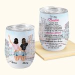 Gepersonaliseerde I Love You My Bestie Thank You For Standing By My Side Wijn Tumbler Gift voor Beste Vriend Geschikt voor Warme en Koude Vloeistoffen