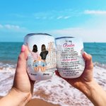 Gepersonaliseerde I Love You My Bestie Thank You For Standing By My Side Wijn Tumbler Gift voor Beste Vriend Geschikt voor Warme en Koude Vloeistoffen
