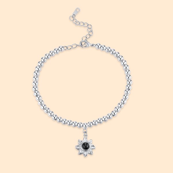 Micro-carved Sunflower Projection Bracelet