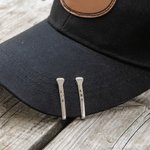 Personalised Western Horseshoe Nail Hat Clip Engraved with Letters Hat Accessory Gift for Horse Lover