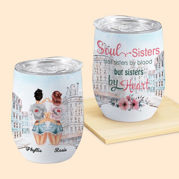 Personalized Bestie Travel Go To Popular Photo Spot Soul Sisters Holiday  Wine Tumbler Gift for Best Friend Suitable for Hot and Cold Liquids