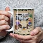 Personalised Husband and Wife Camping Partners for Life Forest Adventure White Ceramic Mug Camping Enthusiast Gift