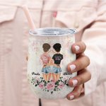 Personalized Forever Friend Our Friendship Is Endless Wine Tumbler Bestie Gift