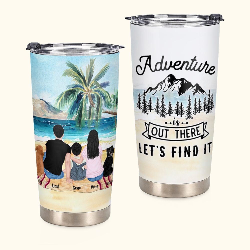 Citations Personnalisées Camping L'aventure est là, trouvons-la Tumbler 20oz Cadeau d'Anniversaire pour Usage Quotidien