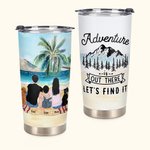 Citazioni personalizzate per il campeggio L'avventura è là fuori, cerchiamola. 20oz Tumbler Anniversary Gift per uso quotidiano