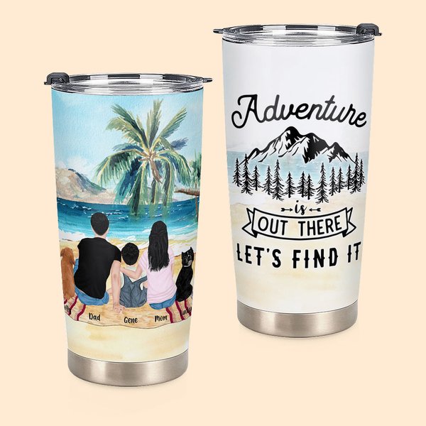 Citations Personnalisées Camping L'aventure est là, trouvons-la Tumbler 20oz Cadeau d'Anniversaire pour Usage Quotidien