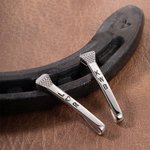 Personalised Western Horseshoe Nail Hat Clip Engraved with Letters Hat Accessory Gift for Horse Lover