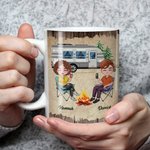 Tasse en céramique blanche personnalisée pour Couple Anniversaire Cadeau de Mariage