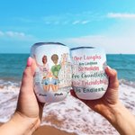 Declaración de Amistad Personalizada Calle Paseo con Bestie Vaso de Vino Mejor Amigo Regalo