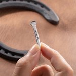 Personalised Western Horseshoe Nail Hat Clip Engraved with Letters Hat Accessory Gift for Horse Lover