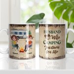 Tasse en céramique blanche personnalisée pour Couple Anniversaire Cadeau de Mariage