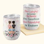 Personalized Forever Friend Our Friendship Is Endless Wine Tumbler Bestie Gift