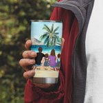 Citazioni personalizzate per il campeggio Dormiamo sotto le stelle Beach Camping 20oz Tumbler per uso quotidiano