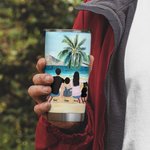 Citazioni personalizzate per il campeggio L'avventura è là fuori, cerchiamola. 20oz Tumbler Anniversary Gift per uso quotidiano