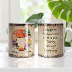 Tasse en céramique blanche personnalisée Je veux te tenir la main à 80 ans Camping Couple Travel Life Cadeau d'anniversaire pour la Saint-Valentin