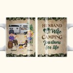 Personalised Husband and Wife Camping Partners for Life Forest Adventure White Ceramic Mug Camping Enthusiast Gift