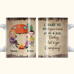 Tasse en céramique blanche personnalisée Je veux te tenir la main à 80 ans Camping Couple Travel Life Cadeau d'anniversaire pour la Saint-Valentin