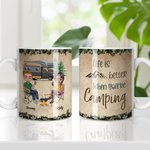 Gepersonaliseerde Life is Better When You're Camping 11oz of 15oz Witte Keramische Mok Camping Gift
