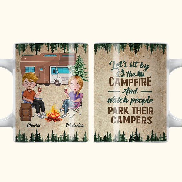 Tasse en céramique blanche personnalisée pour Meilleur Ami Camping Voyage