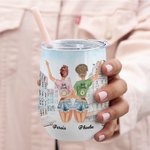 Declaración de Amistad Personalizada Calle Paseo con Bestie Vaso de Vino Mejor Amigo Regalo