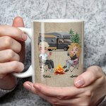 Henkilökohtainen Making Memories One Campsite At A Time Valkoinen keraaminen muki Pariskunta Lahja