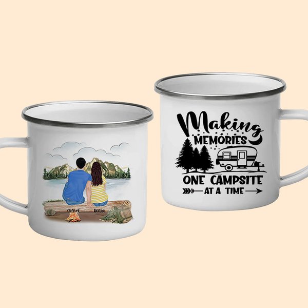 Making Memories Campsite Enamel Mug Family Travel