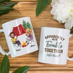 Personlig Vi er visstnok i trøbbel sammen Hvem visste det Hvitt keramisk krus Gave til bestevenn Par Campingelskere