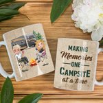 Henkilökohtainen Making Memories One Campsite At A Time Valkoinen keraaminen muki Pariskunta Lahja