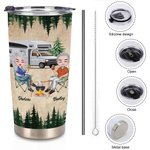 Personalizzato I Want to Hold Your Hand Baby Let Us Go Camping 20oz Tumbler Anniversary Gift Regalo di compleanno per uso quotidiano