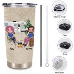 Personalizzato Camping Partners Marito e moglie 20 oz Tumbler per bevande calde e fredde Uso quotidiano Regalo di compleanno Grande regalo per la fida