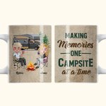 Henkilökohtainen Making Memories One Campsite At A Time Valkoinen keraaminen muki Pariskunta Lahja