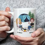 Personalisierte Ehemann und Frau Camping Partner Weiß Keramik Becher Camping-Enthusiasten Geschenk