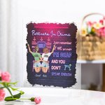 Personalizzato Partners in Crime Just Remember If We Get Caught I'm Deaf and You Don't Speak English Acrylic Plaque Besties Friendship Gift (Regalo di