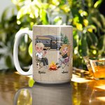 Henkilökohtainen Making Memories One Campsite At A Time Valkoinen keraaminen muki Pariskunta Lahja