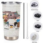 Personalized Husband and Wife Couple Camping Together 20oz Tumbler Great Birthday Gift Anniversary Gift for Lover Couple