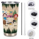 Gepersonaliseerde paar samen herinneringen maken Camping at a Time 20oz Tumbler Verjaardagscadeau Cadeau Verjaardagscadeau voor familie dagelijks gebr