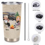 Gepersonaliseerde Man en Vrouw Maken Samen Herinneringen Camping 20oz Tumbler Verjaardagscadeau Verjaardagscadeau voor Dagelijks Gebruik