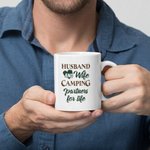 Personalisierte Ehemann und Frau Camping Partner Weiß Keramik Becher Camping-Enthusiasten Geschenk