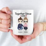 Personalizzato Insieme da molti anni Bianco e colore all'interno Tazza di ceramica per coppia Marito Moglie Fidanzata