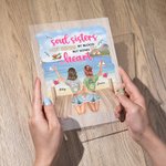 Plaque Acrylique Personnalisée Âmes Sœurs Pas Sœurs de Sang Mais Sœurs de Coeur Plaque Acrylique Meilleure Amie Cadeau Longue Distance