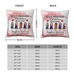 Personalisierte beste Freunde für immer nie getrennt sein kann in der Ferne, aber nie im Herzen werfen Kissen Abdeckung Bestie Zitate Schlafzimmer Dek