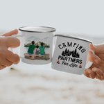 Personalizzato Camping Partners For Life 11 oz smalto Mug portatile leggero per la casa colazione bere regalo di compleanno regalo di San Valentino