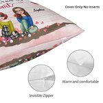 Personalized Side By Side Or Miles Apart Bestie Will Always Be Connected By Heart Throw Pillow Cover  Women Gifts Ideas for Living Room