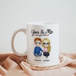 Personalised You And Me We Got This White and Colour Inside Ceramic Mug Valentine's Day Birthday Gift for Couple Girlfriend